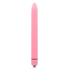 Vibrator Glossy Thin Vibe Deep Roz, 16,5 cm - detaliu design