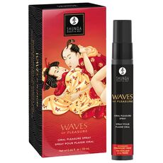 Shunga Oral Spray, Waves of Pleasure, aroma Capsuni, 20 ml