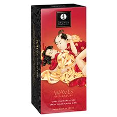 Shunga Oral Spray, Waves of Pleasure, aroma Capsuni, 20 ml