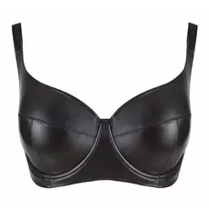 Sutien Piele Naturala ZADO - Negru - vedere laterala