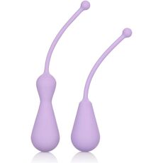 Set bile silicon CalExotics, Weighted pentru Exercitii Kegel - Purple, 0.37 kg