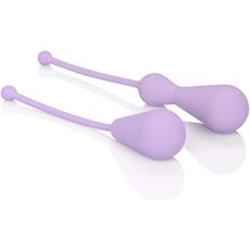 Set bile silicon CalExotics, Weighted pentru Exercitii Kegel - Purple, 0.37 kg