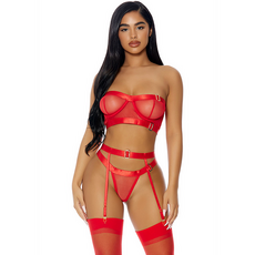 Set Lenjerie intima Forplay Good As Gold - Rosu