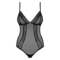 Body dantela transparenta delicat - Obsessive 862-TED - negru