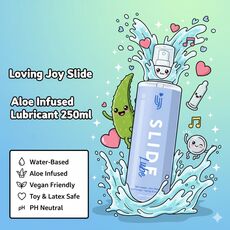Lubrifiant pe bază de apă cu infuzie de aloe vera Loving Joy Slide 250 ml