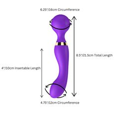 Aparat Masaj Loving Joy Dual Ended Wand -20 Viteze, 8 Vibratii - Violet