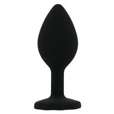 ​Dop anal din silicon Toosh, mic, negru, 7,4 cm, Small
