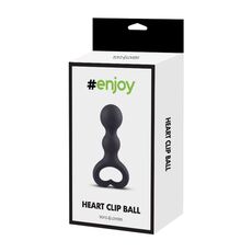 Plug anal Heart Clip Tip, Toyz4Lovers, Negru