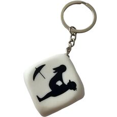 Diverty Sex - Breloc Cub Zar Alb cu Pozitii Sexuale, 3cm