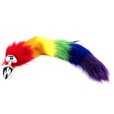 Dop anal cu coadă Furry Fantasy, curcubeu
