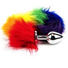 Dop anal cu coadă Furry Fantasy, curcubeu