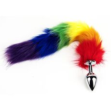 Dop anal cu coadă Furry Fantasy, curcubeu
