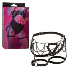 CalExotics Euphoria Collection Thigh Harness With Chains - Negru