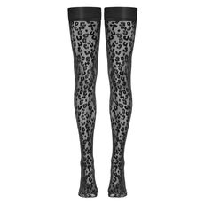 Ciorapi cu Banda si Model Cottelli LEGWARE - Negru