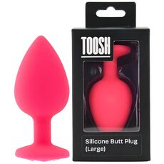 ​Dop anal din silicon Toosh, mare, roz, 9,4 cm, Large