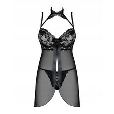 BabyDoll și Tanga Elizenes Obsessive - Negru