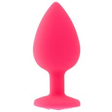 ​Dop anal din silicon Toosh, mare, roz, 9,4 cm, Large