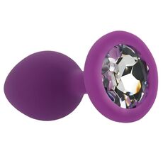 ​Dop anal din silicon Toosh, mic, violet, 7,4 cm, Small