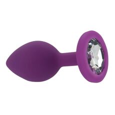 ​Dop anal din silicon Toosh, mic, violet, 7,4 cm, Small