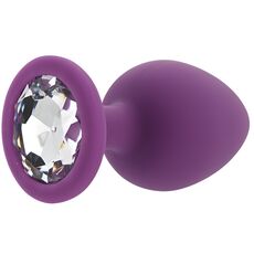 ​Dop anal din silicon Toosh, mare, violet, 9,4 cm, Large