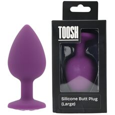 ​Dop anal din silicon Toosh, mare, violet, 9,4 cm, Large