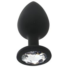 ​Dop anal din silicon Toosh, mare, negru, 9,4 cm, Large