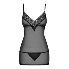 Set Neglije si Bikini Plasa Obsessive, 852-Che-1 - Negru