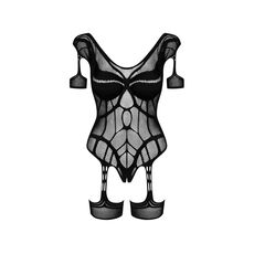 Bodystocking Obsessive G334- Negru