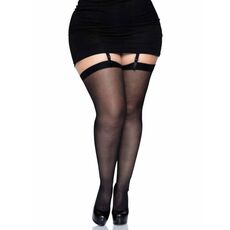 Ciorapi cu Cusătură la Spate Leg Avenue - Negru