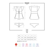 Set Babydoll si Tanga 868-BAB Obsessive - Negru