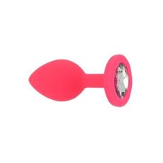 ​Dop anal din silicon Toosh, mic, roz, 7,4 cm, Small
