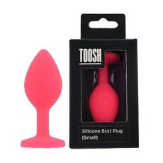 ​Dop anal din silicon Toosh, mic, roz, 7,4 cm, Small