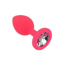 ​Dop anal din silicon Toosh, mic, roz, 7,4 cm, Small