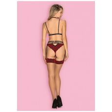 Set Lenjerie Intima Sugestina Obsessive - Rosu