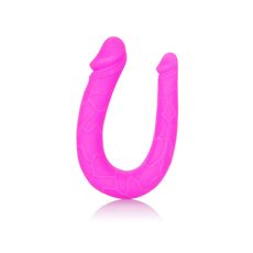 Dildo Dublu Double Dong AC/DC Dong, Silicon - Roz satinat, 31 cm