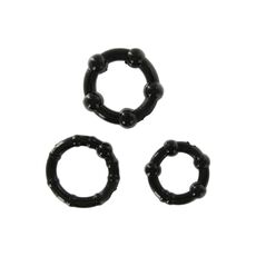Set Inele Scala Selection »Stay Hard« Negru - detaliu design