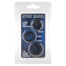 Set Inele Scala Selection »Stay Hard« Negru - culoare si material