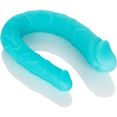 Dildo Dublu Double Dong AC/DC Dong Aqua, Silicon - Turcoaz, 31 cm
