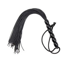 Bici mini Ohmama Fetish Ribbed Silicone Handle Flogger, 22 cm
