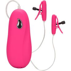 Vibratoare Incalzite Cleme Sfarcuri CalExotics Novelties Nipple Play Vibrating Heated Nipple Teasers - Roz
