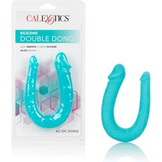 Dildo Dublu Double Dong AC/DC Dong Aqua, Silicon - Turcoaz, 31 cm