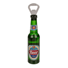 Deschizător de sticle metalic cu magnet, Sticlă de bere