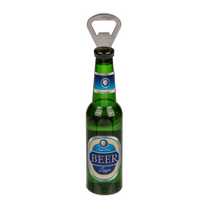 Deschizător de sticle metalic cu magnet, Sticlă de bere