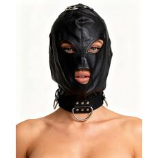 Masca cu siret si inel collar Toyz4Lovers - Negru - culoare si material