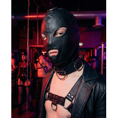 Masca cu siret si inel collar Toyz4Lovers - Negru - vedere laterala