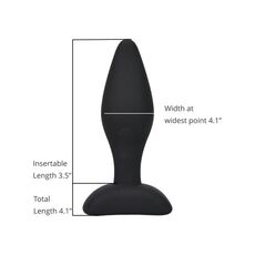 Dop anal din silicon Loving Joy, Negru, Medium