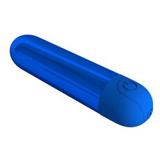 Mini Vibrator Pretty Love, Kiwi, 10 Vibratii, Albastru Metalizat