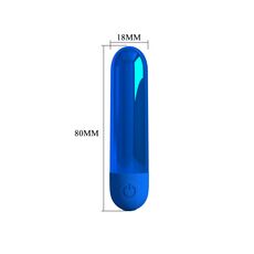 Mini vibrator bullet Kiwi Pretty Love Albastru Metalizat - stimulare clitoris sfarcuri finisaj metalizat lucios