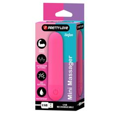 Mini vibrator bullet Stefan Pretty Love Roz Fucsia - stimulare clitoris sfarcuri masaj intern