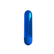 Mini Vibrator Pretty Love, Kiwi, 10 Vibratii, Albastru Metalizat